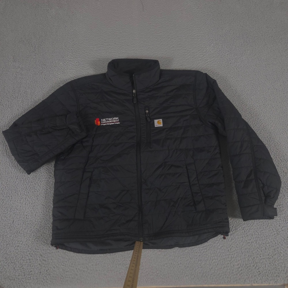 Carhartt Jacket Mens XL Black Gilliam Rain Defender Quilted Puffer Lightweight